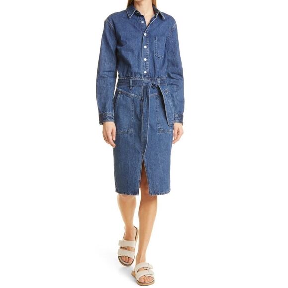 rag & bone Dresses & Skirts - Rag & Bone Denim Shirtdress Blue Jeans Midi Dress, NWT, Size L